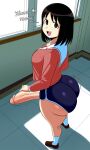 1futa 1girl ai_generated ass azumanga_daioh big_ass booty_shorts breasts dolphin_shorts erection fundoshilover101 futanari huge_ass osaka_ayumu_kasuga
