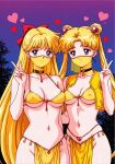 2_girls accurate_art_style adult_swim alluring bikini bishoujo_senshi_sailor_moon bishoujo_senshi_sailor_moon_r bishoujo_senshi_sailor_moon_r_the_movie bishoujo_senshi_sailor_moon_s bishoujo_senshi_sailor_moon_s_the_movie bishoujo_senshi_sailor_moon_supers bishoujo_senshi_sailor_moon_supers_the_movie blonde_hair blue_eyes cleavage harem_outfit medium_breasts minako_aino nightcore_(artist) sideboob toei_animation toonami usagi_tsukino viz_media