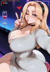 1girl ai_generated ass blonde_hair curvy curvy_female curvy_figure dress league_of_legends long_hair luxanna_crownguard