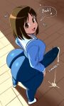 1futa ai_generated ass azumanga_daioh big_ass breasts cum ejaculation erection erection_under_clothes flare_pants forbidden_pants fundoshilover101 futanari huge_ass osaka_ayumu_kasuga yoga_pants