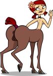 anus cartoon_network centaur centauress codl commission_art pussy total_drama_island white_background zoey_(tdi)