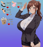 ai_generated azuma_hisato breasts brown_hair cheating cheating_wife himawari_wa_yoru_ni_saku huge_breasts light-skinned_female light_skin mature mature_female mature_woman milf netorare ntr office_lady retweet_icon takeda_hiromitsu twitter waifussugoi