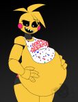 1girl 1girls animatronic animatronic_female big_belly chicken chicken_girl five_nights_at_freddy's five_nights_at_freddy's_2 flocas fnaf phasianid robot robot_girl scottgames vore vore_belly