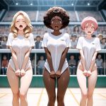 1girl ai_generated blush bottomless bullied bullying closed_eyes clothes_stolen covering covering_crotch crowd crowd_watching dark-skinned_female dark_skin embarrassed embarrassed_underwear_female euf exhibitionism exhibitionist glj-enf going_commando gym_clothes gym_uniform half-dressed half_naked hands_on_crotch humiliated humiliation multiple_girls no_panties no_pants no_shorts outside panties_removed pants_removed pantsed pantsing pantsless public public_exposure public_humiliation public_indecency public_nudity pulling_clothing pussy screaming shiny_skin shirt_only shirt_pull shirt_pulled_down shirt_tug shocked shocked_expression short_hair shorts_removed spectators sports sports_festival stolen_clothes story_at_source stripped stripping surprised surprised_expression t-shirt tanned tugging tugging_clothing undressed undressed_by_others