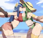 2_girls 2boys blue_hair blue_hair_female caeda_(fire_emblem) deadalaus7 doggy_position doggy_position doggy_position eyebrows_visible_through_hair fire_emblem fire_emblem_warriors genitals green_hair green_hair_female intelligent_systems kissing kissing long_hair long_hair_female palla_(fire_emblem) penis sex sex_from_behind tetsu_chokoreto vein veiny_penis