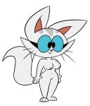 blue_eyes breasts carlota_michimiau cat cat_ears cat_tail eyelashes jdone naked_female original_character pussy