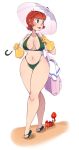 bikini dexter's_laboratory dexter's_mom gloves milf swimsuit umbrella