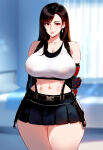 1girl ai_generated curvy curvy_female curvy_figure final_fantasy final_fantasy_vii long_hair square_enix tifa_lockhart