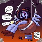 1girl 1girls arachnid arachnid_humanoid diaper diaper_fetish grelmer muffet puffy_diaper spider spider_girl spider_humanoid toby_fox undertale undertale_(series)