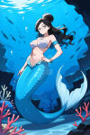 1girl ai_generated anime danieltorresmen female mermaid overlord_(maruyama) solo underwater yuri_alpha