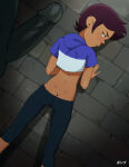 1girl 1girl 1girl ass brown_hair butt_crack dark-skinned_female dark_skin demon erection green_skin high_res imminent_sex leggings looking_at_viewer looking_back male penis pumpkinsinclairdisney short_hair teenage the_owl_houseluz_nocedaabsurdres tomboy