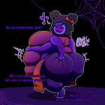 1girl 1girls arachnid arachnid_humanoid big_belly blueberry_inflation hyper hyper_belly muffet plump sinflative spider spider_girl spider_humanoid undertale undertale_(series)