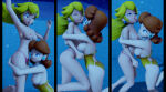 2girls drowning female mario_(series) nintendo princess_daisy princess_peach redsmmd tagme underwater