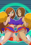 2_girls aqua_eyes ass bangs big_ass big_breasts bonnie_rockwaller breasts brother-tico brown_hair cheerleader cheerleader_outfit cheerleader_uniform comic comic_book_character comic_cover couple dark-skinned_female dark_skin disney duo female/female female_only friends green_eyes grin half-closed_eyes happy interracial interracial_yuri kim_possible kim_possible:_to_the_showers kimberly_ann_possible legs long_hair looking_at_viewer medium_breasts midriff miniskirt multiple_girls mutual_yuri naughty_face neck open_mouth panties pleated_skirt purple_skirt purple_tank_top red_panties red_underwear round_teeth short_hair skirt smile straight_hair swept_bangs tank_top teenage_girl teeth thick_thighs thighs underwear upper_teeth upper_teeth_only very_long_hair yuri