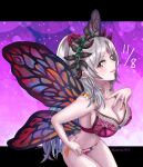 1girl 1girl 1girl alluring ass ass_crack bare_midriff bare_thighs benetto1997 big_ass big_breasts bra butt_crack cleavage fairy fairy_wings female_only fire_emblem fire_emblem_heroes grey_hair hand_on_own_chest hand_on_own_hip intelligent_systems long_hair looking_at_viewer midriff multicolored_hair nail_polish nintendo open_mouth panties pink_nails pink_panties plumeria_(fire_emblem) pointy_ears ponytail red_eyes smile thighs underwear very_long_hair wings