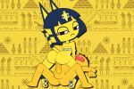  1boy 1girl animal_crossing animal_crossing_new_leaf ankha_(animal_crossing) anthro ass bob_cut bouncing brown_hair cat cat_tail catgirl cowgirl_position doubutsu_no_mori egyptian egyptian_clothes egyptian_eyeliner egyptian_headdress feline female furry gif looking_back male male/female mammal minus8 nile_(doubutsu_no_mori) nintendo on_top penis riding sex straddling striped_fur tail thick_ass thick_legs thick_thighs two_tone_fur villager_(animal_crossing) villager_(doubutsu_no_mori) wraps yellow_fur 