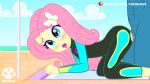 1boy 1girl all_fours animated doggy_position equestria_girls fluttershy fluttershy_(mlp) friendship_is_magic from_behind gif male/female my_little_pony sex swimsuit theminus torn_swimsuit vaginal vaginal_penetration