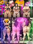 ass big_ass big_breasts bleach breasts cleavage ecchi-enzo_(artist) female hikifune_kirio kirio_hikifune retsu_unohana rtenzo_(artist) senjumaru_shutara shutara_senjumaru stripper stripper_pole underboob unohana_retsu