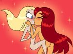 2girls ass dc_comics dcau kissing nude purfectprincessgirl starfire teen_titans terra yuri