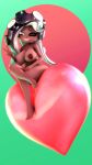 1girl 3d areolae asmodeus-ex asmodeusthesexlord big_breasts breasts brown_nipples curvy dark_skin female heart heart_hands looking_at_viewer marina_(splatoon) nintendo nipples nude octoling seductive seductive_look seductive_smile sexy sexy_body sexy_breasts solo splatoon splatoon_2 thick_thighs v wide_hips wink