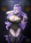 1girl alluring big_breasts breasts camilla camilla_(fire_emblem) cleavage female fire_emblem fire_emblem_fates fire_emblem_if purple_eyes purple_hair solo waifuholic