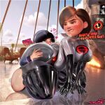 all_fours biting_lip bodysuit gloves helen_parr incest mother_&_daughter pussylicking source_request stockings sweat the_incredibles thigh_high_boots tudduls violet_parr