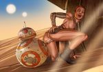  1girl abrosiis ass bb-8 breasts digital_media_(artwork) droid female female_human female_only from_behind human human/robot no_bra no_panties rey rey_(star_wars) sex solo star_wars the_force_awakens vaginal vaginal_penetration 