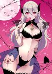  1girl 1girl 1girl alluring alternate_costume breasts corrin_(fire_emblem) corrin_(fire_emblem)_(female) fe135700 female_only fire_emblem fire_emblem_fates grey_hair halloween halloween_costume horns lollipop looking_at_viewer medium_breasts nintendo red_eyes succubus succubus_horns succubus_tail succubus_wings tail thigh_gap thighs wings 