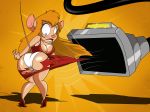 1girl ass big_ass big_breasts breasts chip_'n_dale_rescue_rangers cleavage dat_ass disney female female_only gadget_hackwrench grimphantom mouse mouse_girl solo torn_clothes vacuum