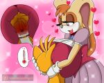  &lt;3 1girl anthro big_breasts blush breast_smother breasts canine digitaldomain123 domination duo female_domination fox furry huge_breasts lagomorph male male/female mammal miles_&quot;tails&quot;_prower milf parent rabbit sega sonic_(series) sonic_the_hedgehog_(series) vanilla_the_rabbit 