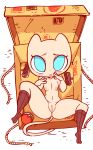 1girl blue_eyes blush breasts cute diives gif hot looking_at_viewer mew nipples nude pokeball pokemon pussy sexy tail