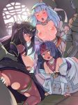 3_girls 3boys bent_over black_hair blush boris_(noborhys) breasts closed_eyes cum cum_in_ass cum_in_orifice drunk eliwood fire_emblem fire_emblem_10 fire_emblem_9 fire_emblem_awakening fire_emblem_heroes grabbing_arm ike light_blue_hair multiple_girls ninian nintendo nipples open_mouth penis penis_in_ass purple_eyes purple_hair robin_(fire_emblem) sanaki sex tharja wedding_dress yellow_eyes