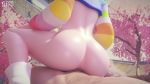 1boy 1girl 3d anal anal_sex ass_focus d.va d.va_(overwatch) loop male/female overwatch reverse_cowgirl_position sex shiny shiny_skin squatting straddling tree webm yeero