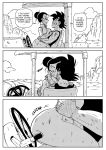 chichi comic dragon_ball dragon_ball_super dragon_ball_z funsexydragonball girl_on_top monochrome outside sex son_goku speech_bubble tractor