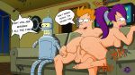 anus ass bender_bending_rodriguez breasts darkmatter erection futurama nipples penetration philip_j._fry shaved_pussy sweat thighs turanga_leela