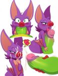 anthro big_penis blush cum cum_on_face cum_on_nose cumshot fellatio furry laylee oral penis size_difference sssonic2 yooka yooka-laylee