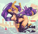 1girl 1girl breasts cleavage cosplay female_only looking_at_viewer midna shantae shantae_(character) stockings supersatanson the_legend_of_zelda thicc_shake twilight_princess