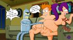 anal_penetration bender_bending_rodriguez breasts cum_inside darkmatter erection futurama nipples nude penetration philip_j._fry shaved_pussy sweat thighs turanga_leela