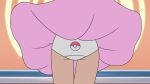 1_girl 1girl ass clothed clothes_lift female female_human female_only female_solo human indoors joy_(pokemon) nurse nurse_joy nurse_uniform panties poke_ball_symbol pokemon solo standing uniform