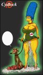  1girl beastiality breasts cum cydlock female marge_simpson penis pussy santa&#039;s_little_helper the_simpsons 