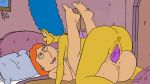 anus ass breasts crossover dildo_in_vagina double_dildo family_guy female/female female_only gif hairless_pussy lois_griffin loop marge_simpson nickartist nipples nude shaved_pussy the_simpsons vaginal_insertion yuri