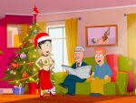 barbara_pewterschmidt breasts carter_pewterschmidt erect_nipples family_guy no_bra santa_hat topless