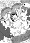 arms_up greyscale kusuguri_oujo nude tickling uncensored