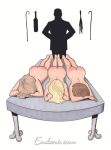 3girls endart face_down fetish red_ass spank spanked spanking