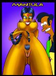  apu_nahasapeemapetilon breasts erect_nipples manjula_nahasapeemapetilon nude peter_pansey pubic_hair pussy the_simpsons thighs 