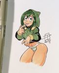  2018 callmepo hoodie looking_at_viewer my_hero_academia pinupsushi thong tsuyu_asui 