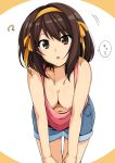 1girl breasts brown_eyes brown_hair cute haruhisky hot looking_at_viewer nipples sexy short_hair suzumiya_haruhi suzumiya_haruhi_no_yuuutsu