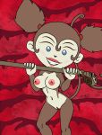 big_breasts blue_eyes furry kimiko_tohomiko monkey nude_female tail xiaolin_showdown