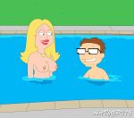 american_dad breasts erect_nipples francine_smith glasses gp375 pool steve_smith