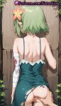 1boy 1girl 2025 against_wall ai_generated anime anime_style anus ass ass_grab back backboob bandaged_arm bandages bare_shoulders big_breasts blood blue_dress breasts bust cowboy_shot dress dress_lift elf elf_ears facing_away flower flowers from_behind grabbing_another's_ass green_dress green_hair groping groping_ass hair_flower hair_ornament hentai hetero high_quality high_res high_resolution juicy_butt kono_subarashii_sekai_ni_shukufuku_wo! labia median_furrow medium_breasts natsuyoru no_panties non-asian orange_flower patreon pointed_ears pointy_ears pov pussy short_hair shoulder_blades sleeveless small_breasts solo_focus spread_anus stable_diffusion standing torn_clothes torn_dress tranquility_girl uncensored voluptuous voluptuous_female